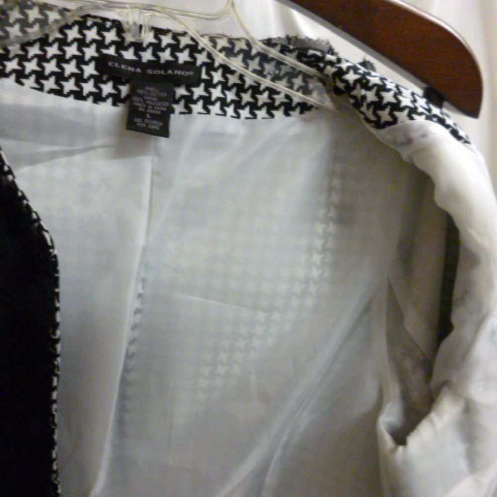 Elena Solano Jacket Ladies Black And White Size L View 4